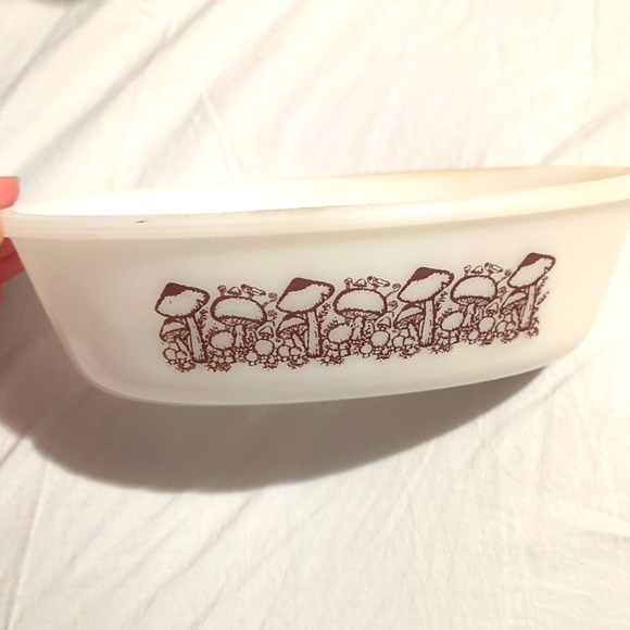 glasbake Other - Glasbake vintage mushroom milk glass loaf dish